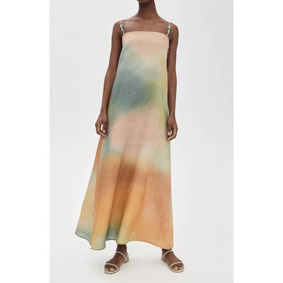 STAUD Dresses & Skirts - NEW STAUD laura linen dress in pastel clouds